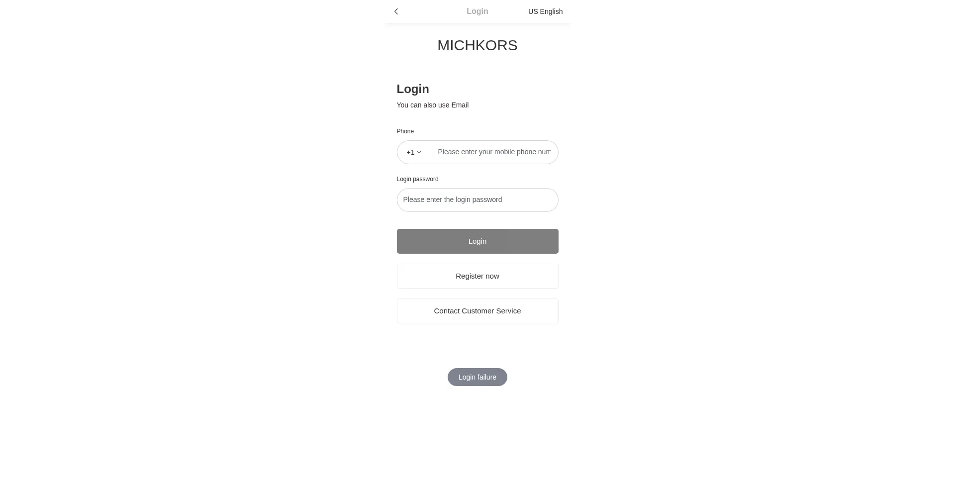 Website screenshot of Michikors1.com
