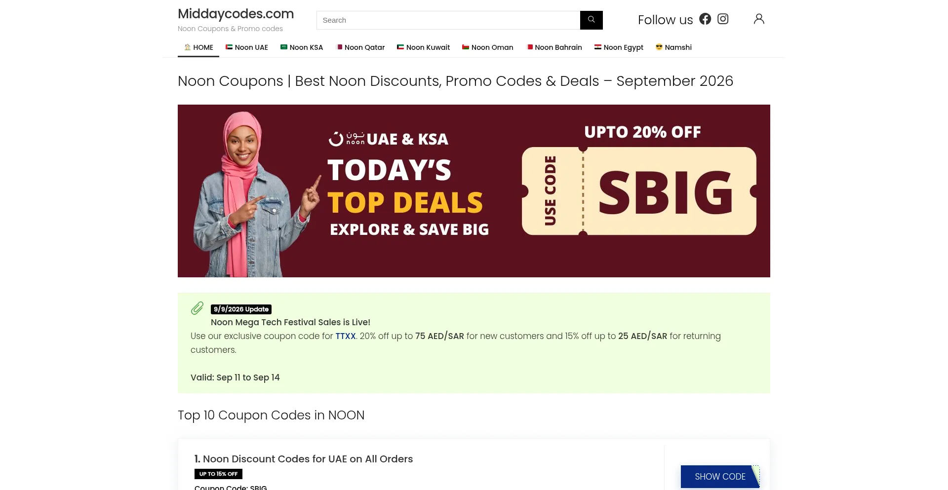 Middaycodes.com