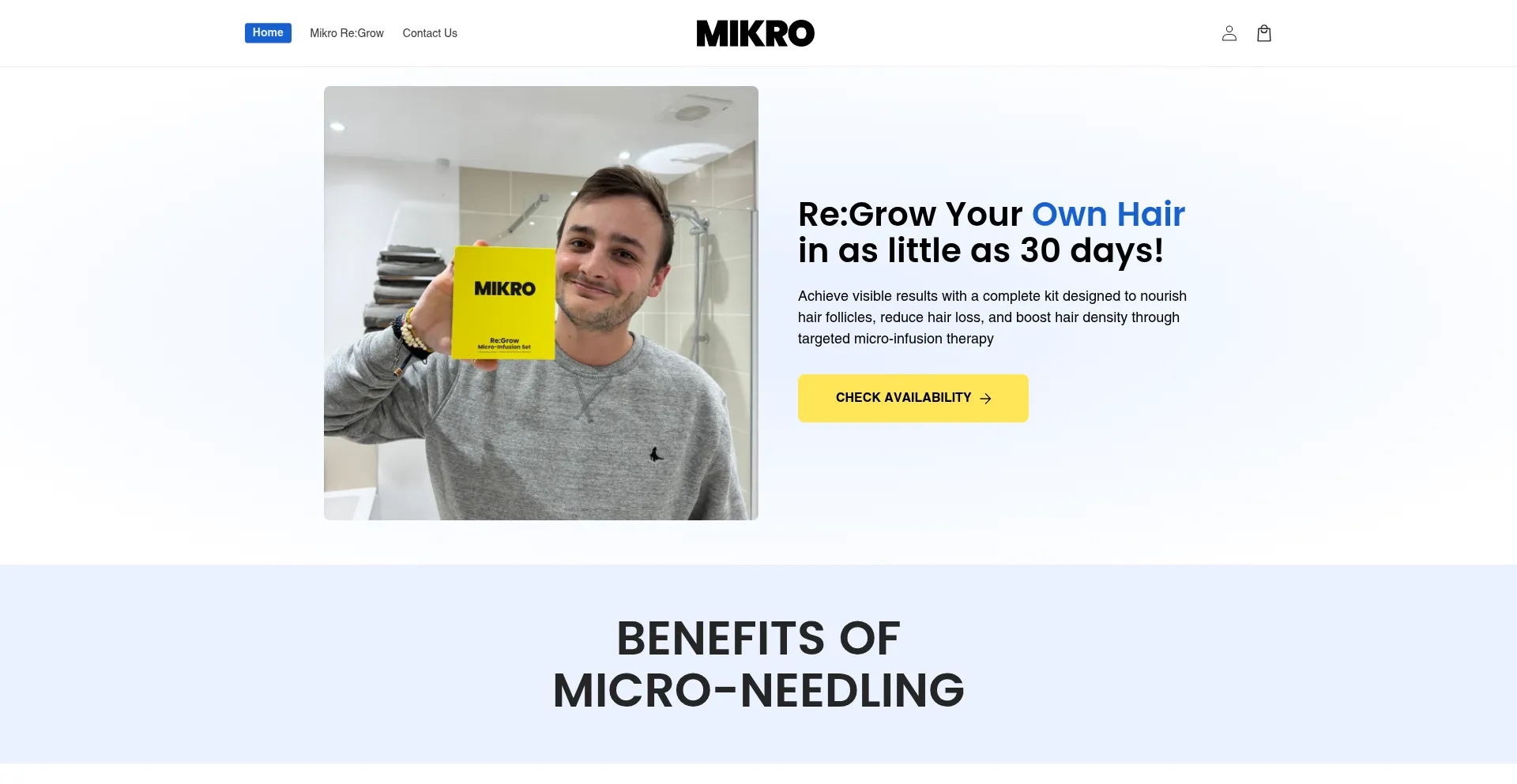 Website screenshot of Mikrobrand.com