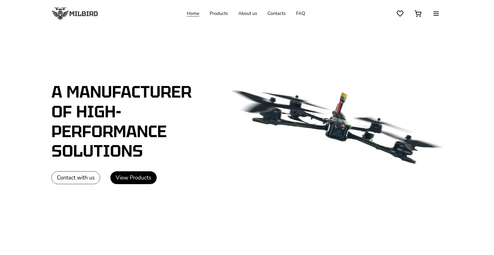 Website screenshot of Milbird.com.ua