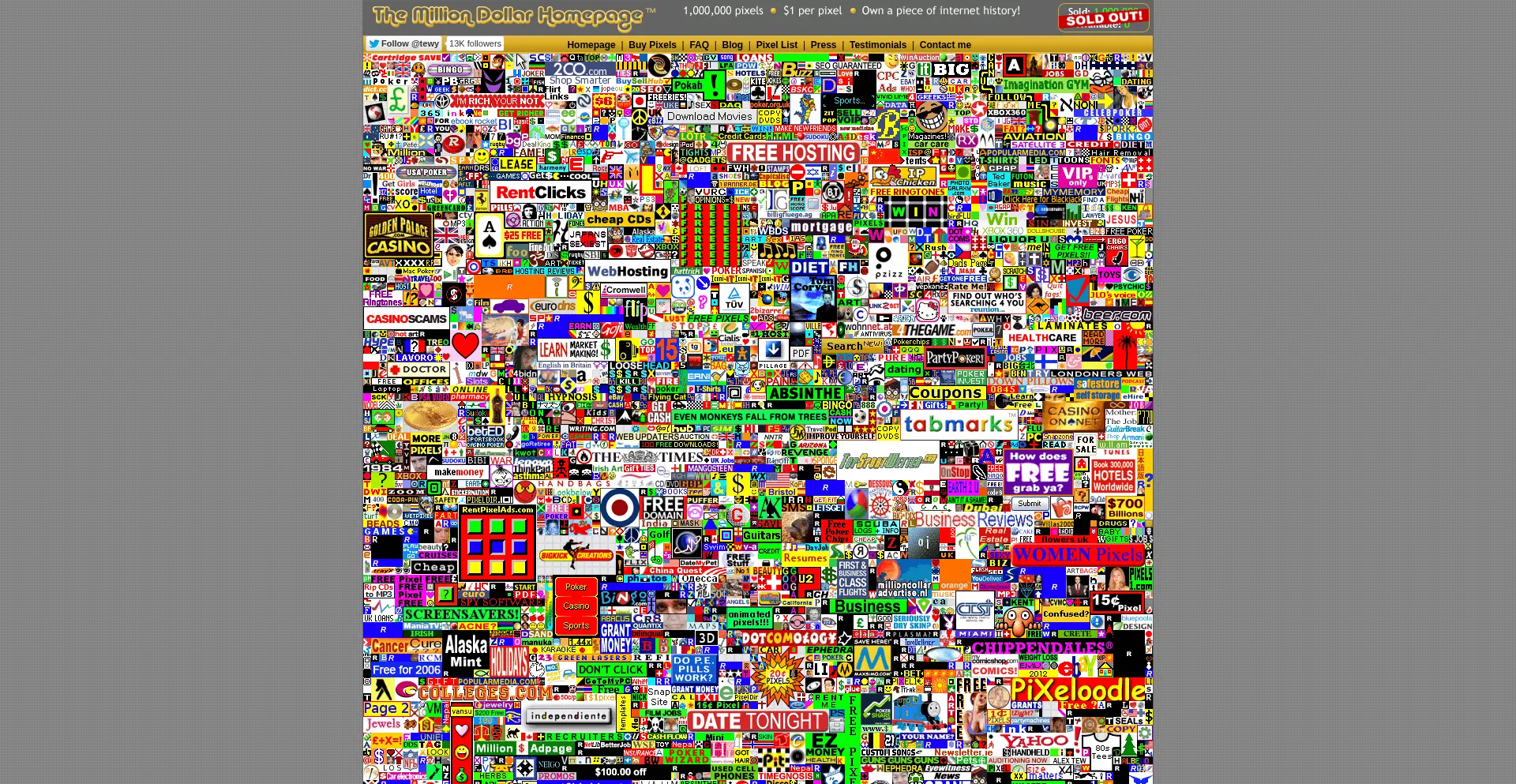 Milliondollarhomepage.com