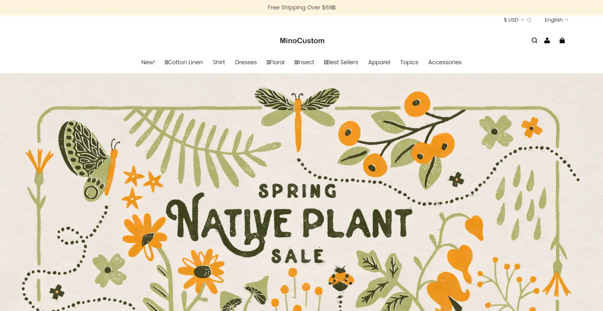 Website screenshot of Minocustom.com