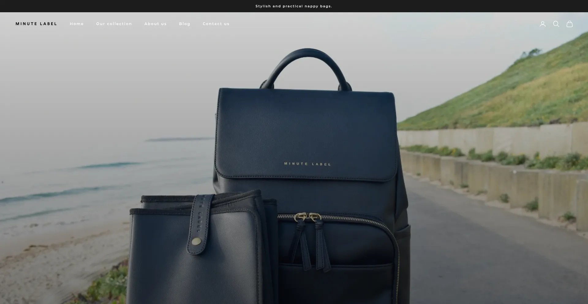Website screenshot of Minutelabel.com