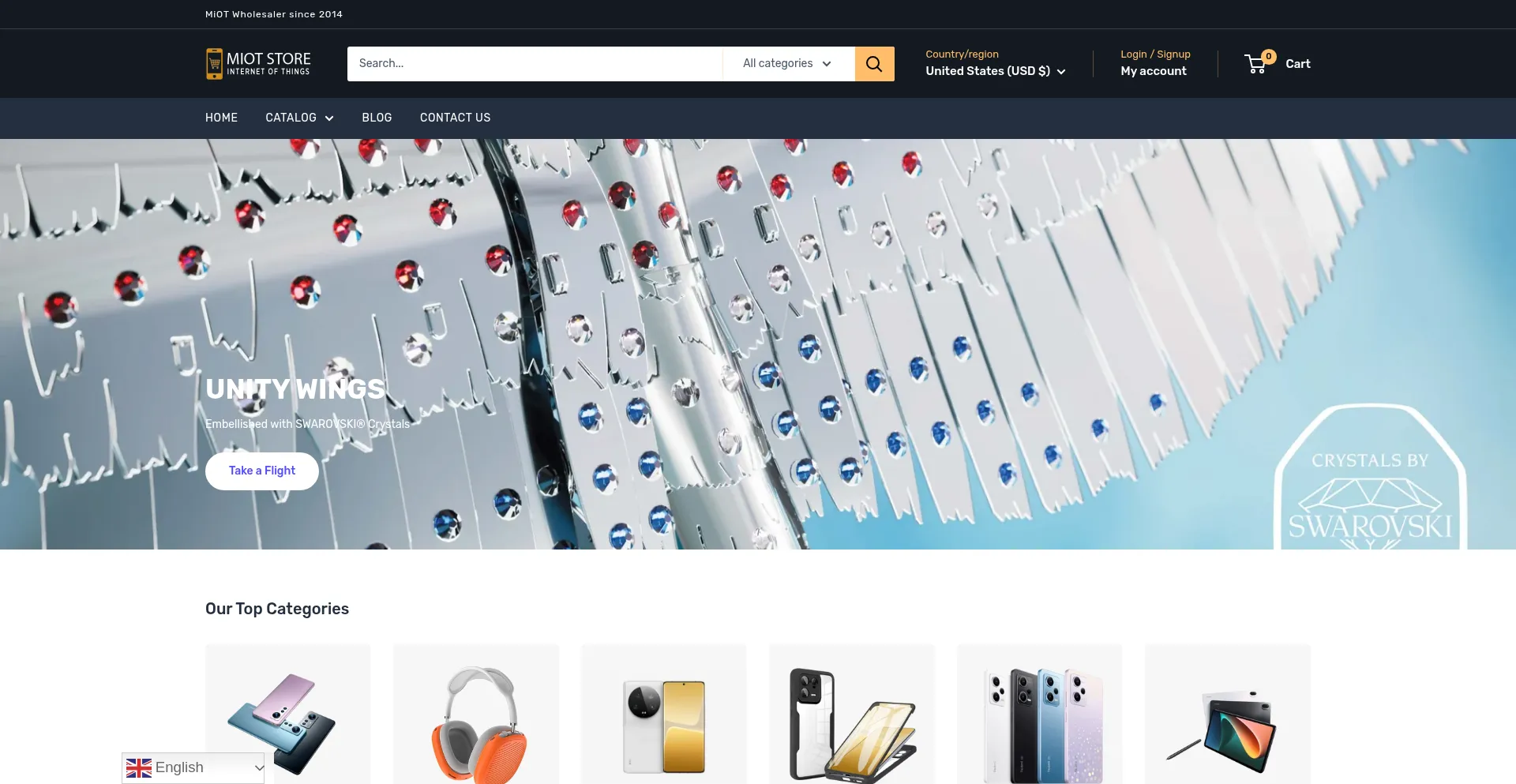Website screenshot of Miot-store.com
