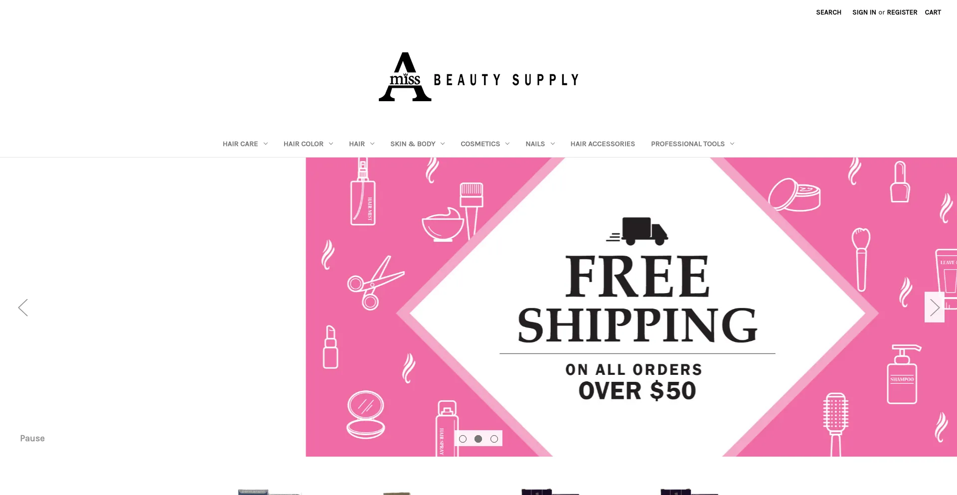 Missabeautysupply.com Screenshot