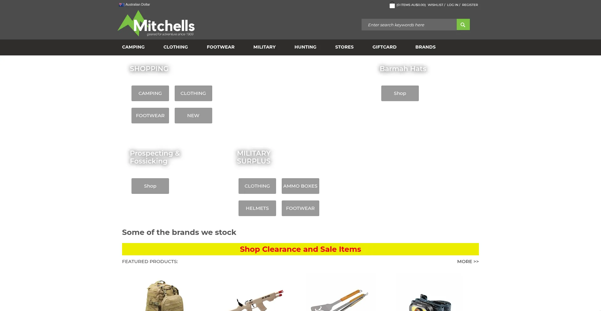 Website screenshot of Mitchellsadventure.com
