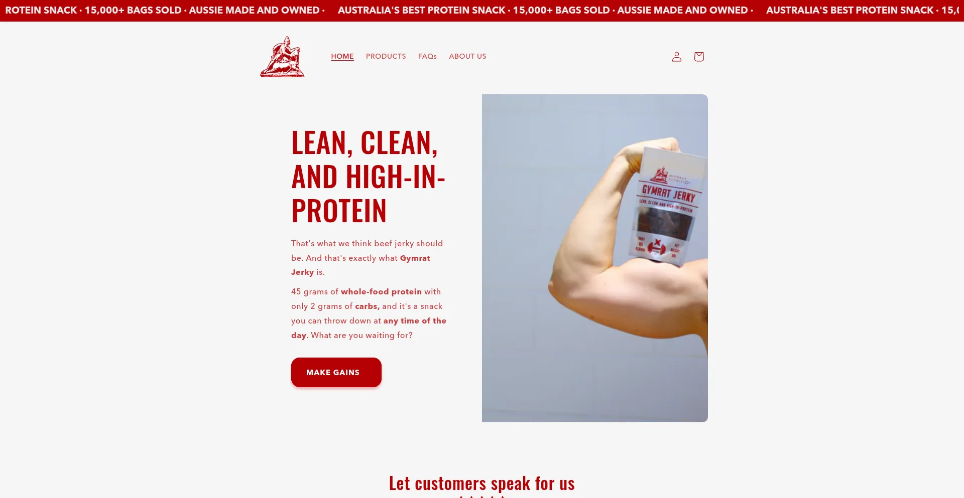 Website screenshot of Mithrasnutrition.com