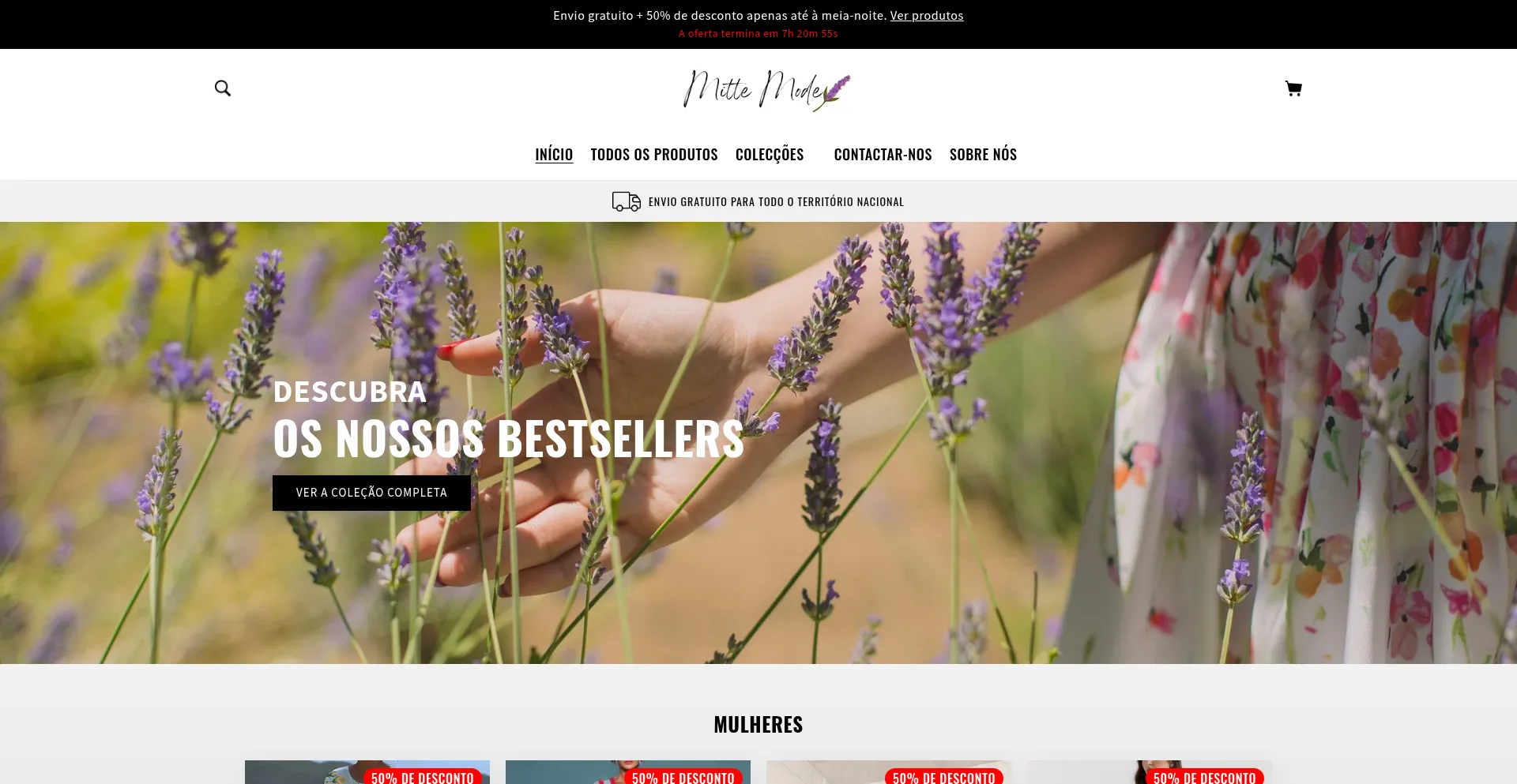Website screenshot of Mitte-mode.com