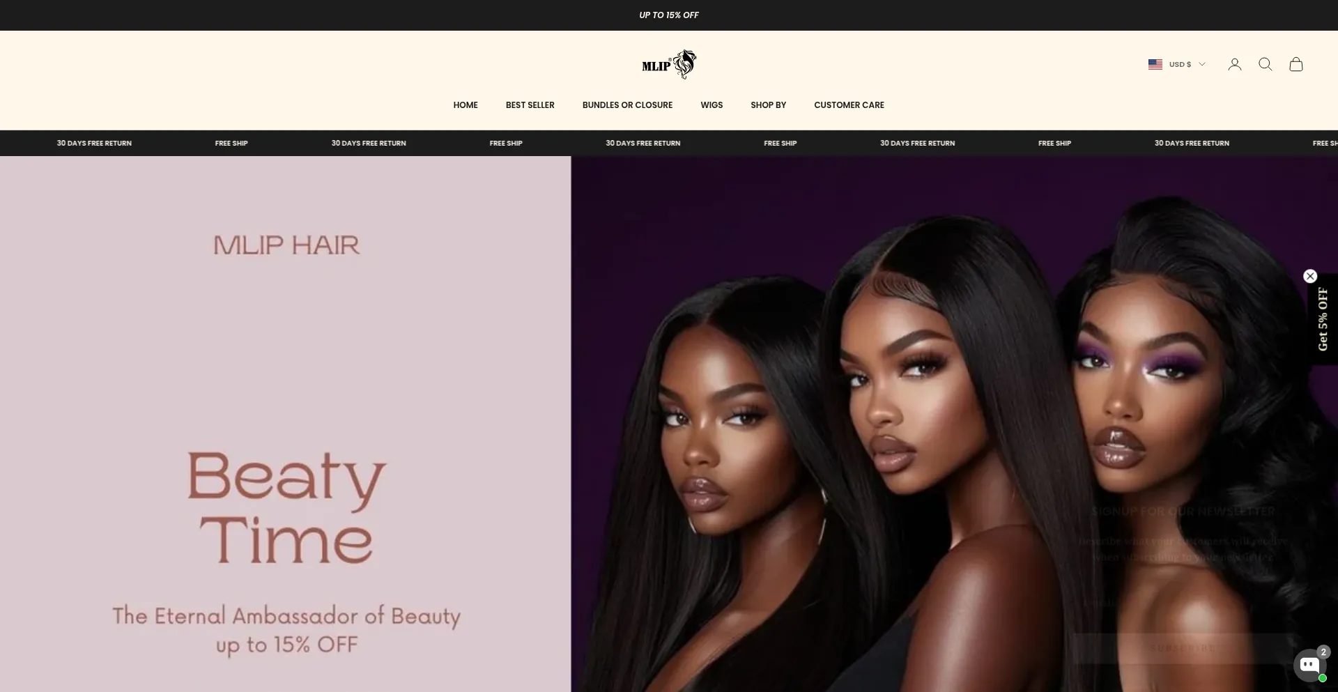 Mliphair.com Screenshot