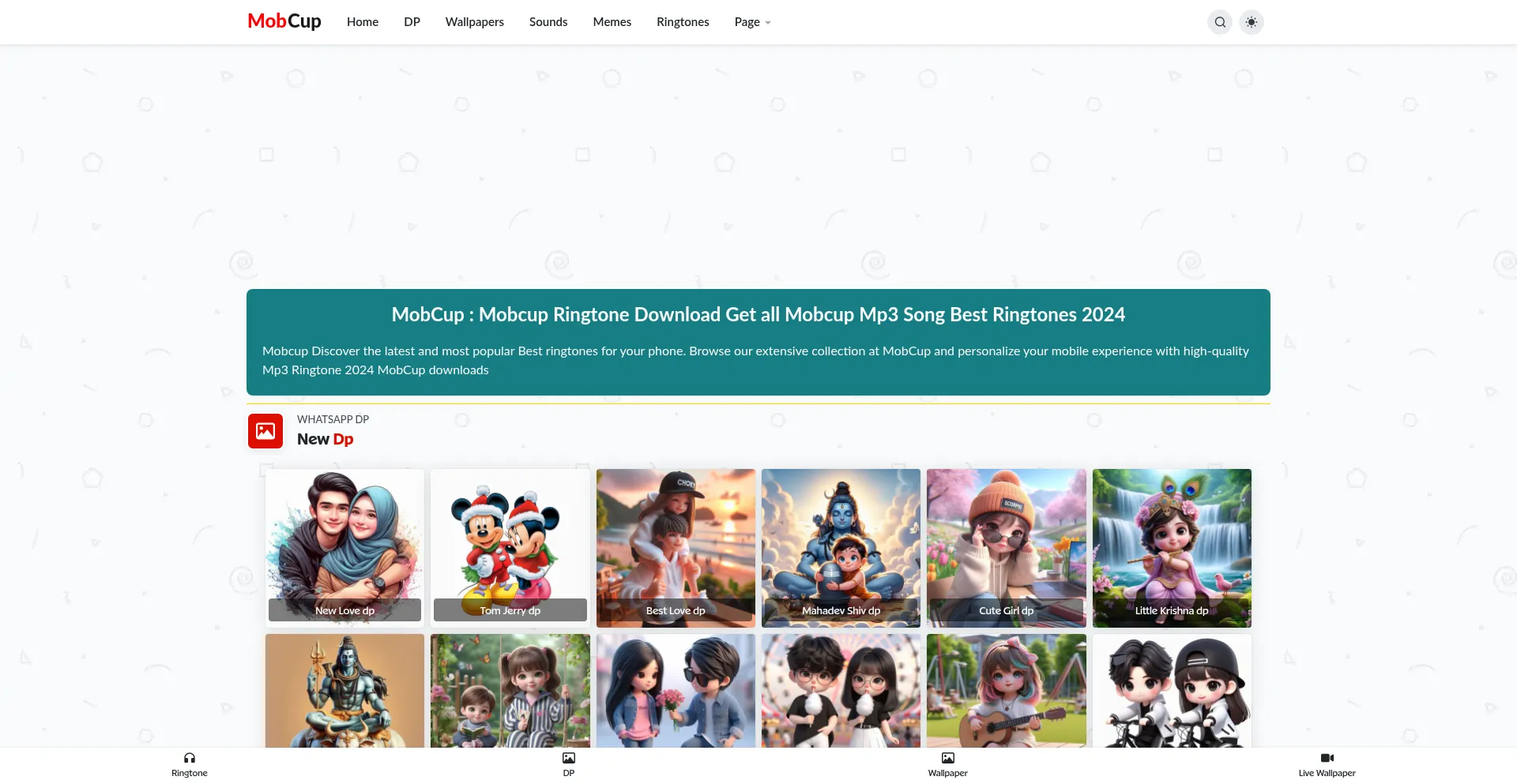 Website screenshot of Mobcup.com.co