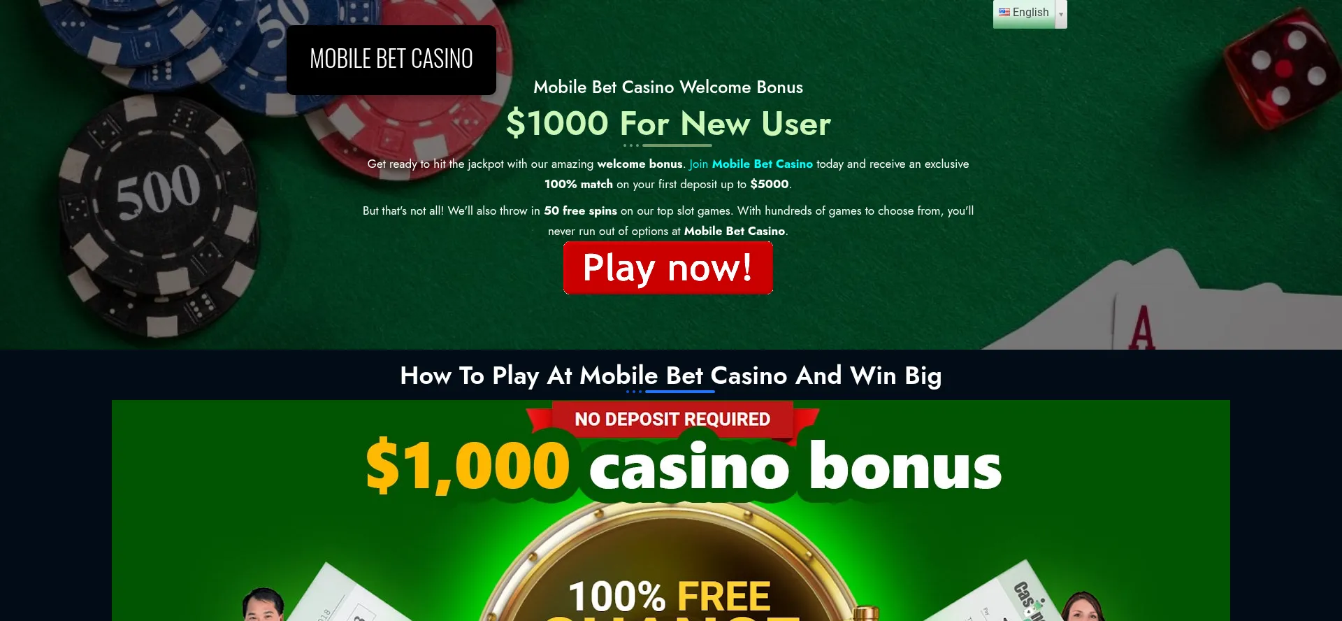 Website screenshot of Mobilebet.buzz