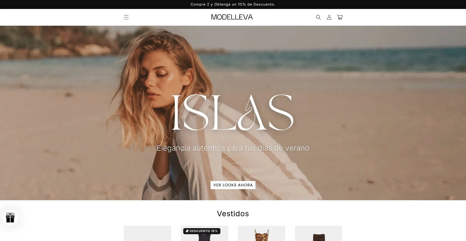 Website screenshot of Modelleva.com