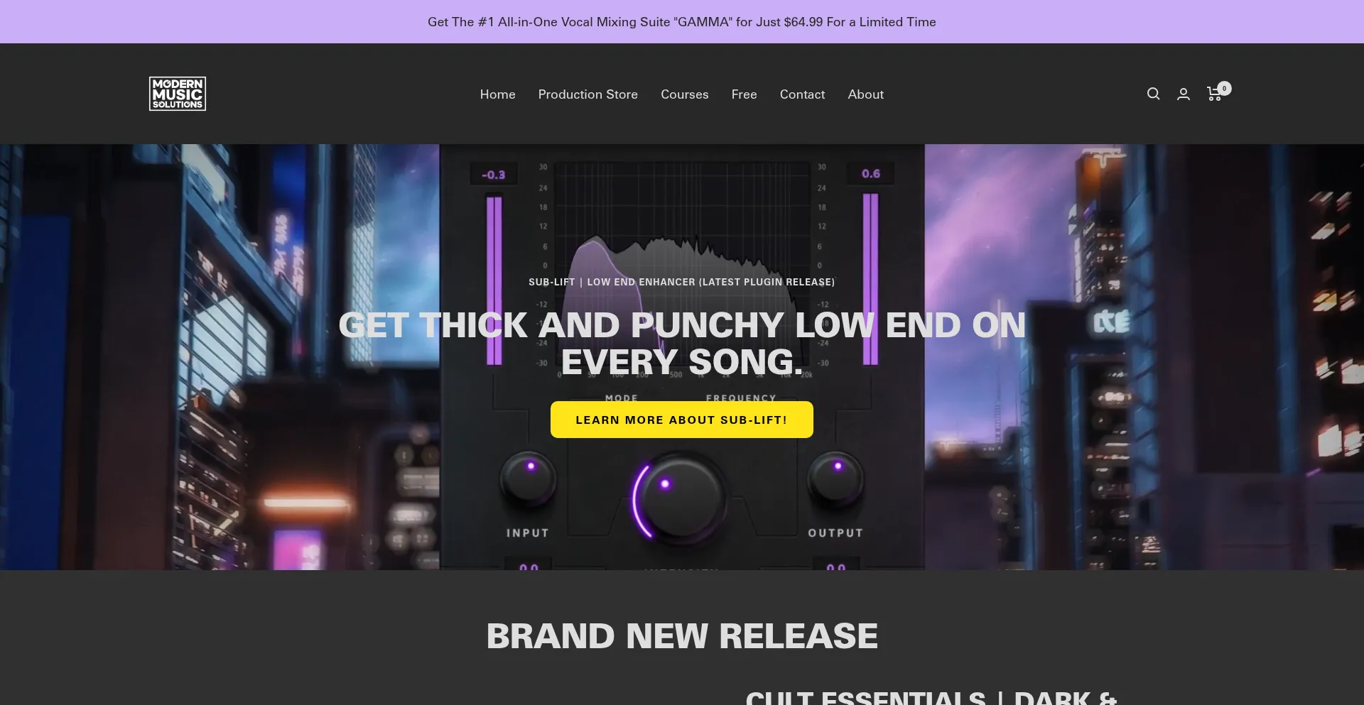 Website screenshot of Modernmusicsolutions.com