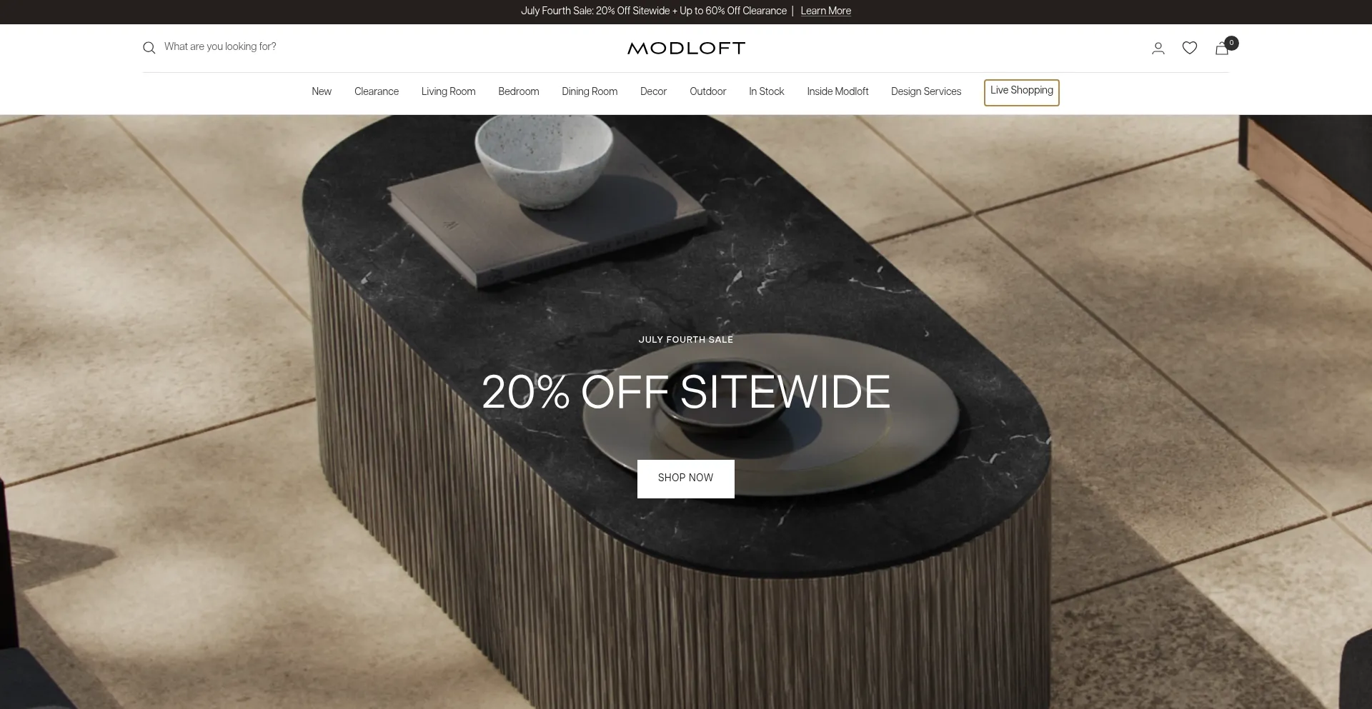 Website screenshot of Modloft.com