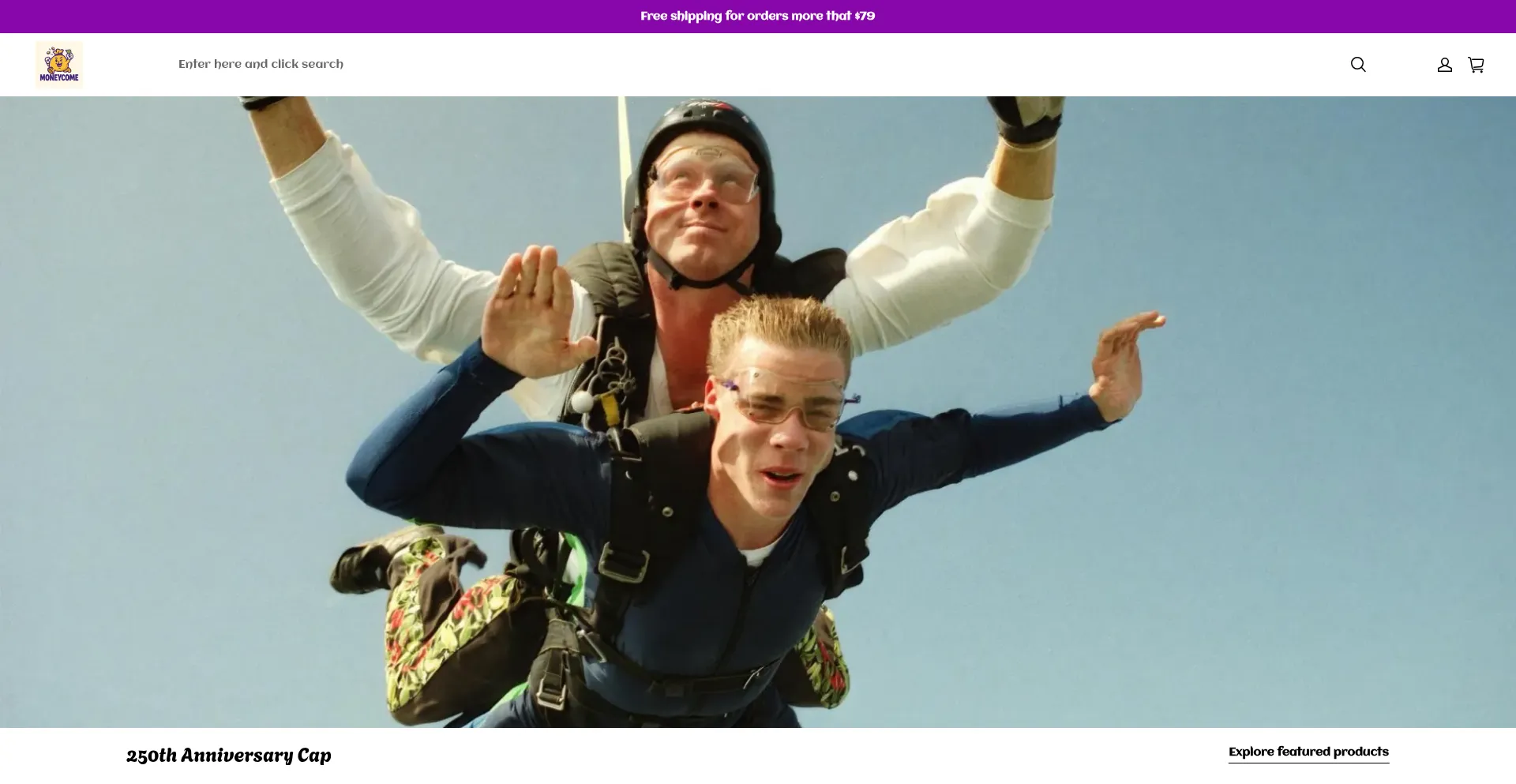 Website screenshot of Moenycome.com