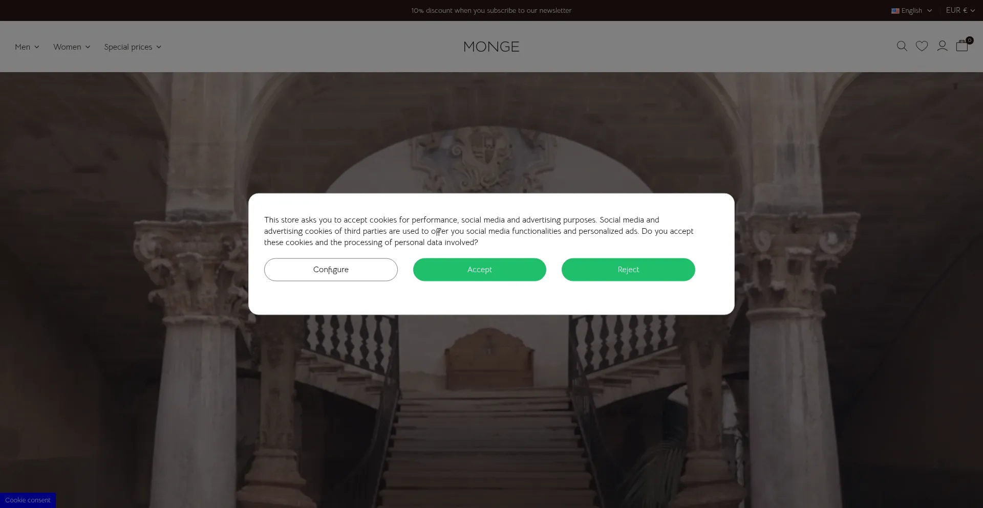 Website screenshot of Mongestudio.com