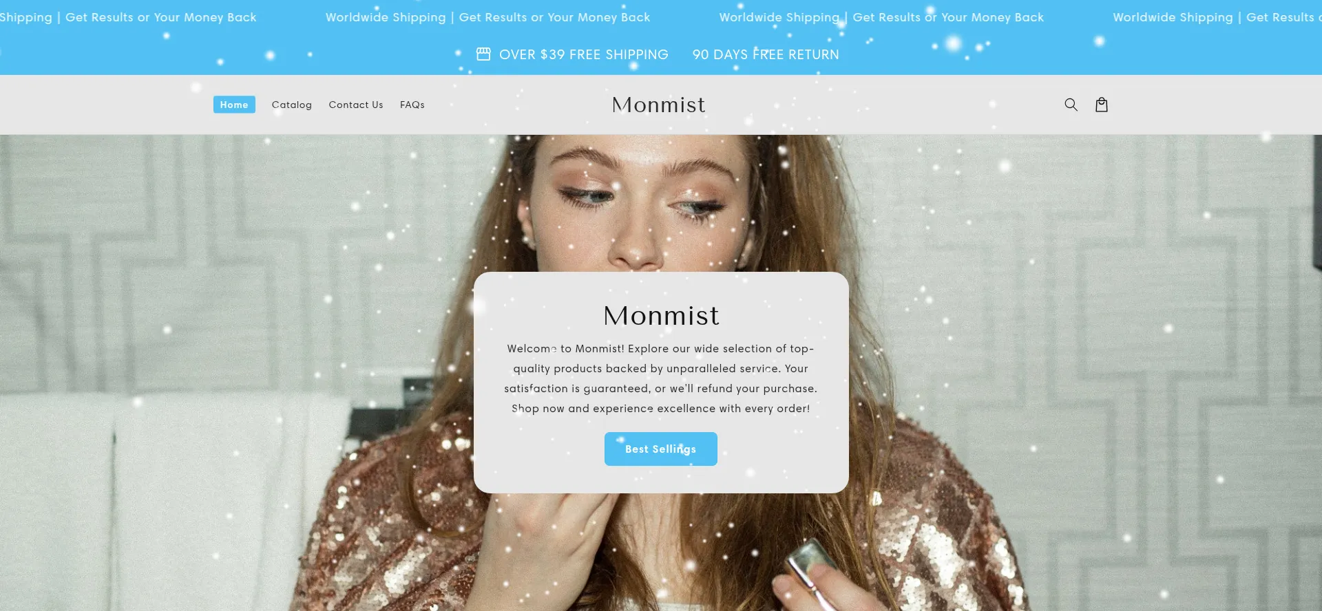 Website screenshot of Monmist.com