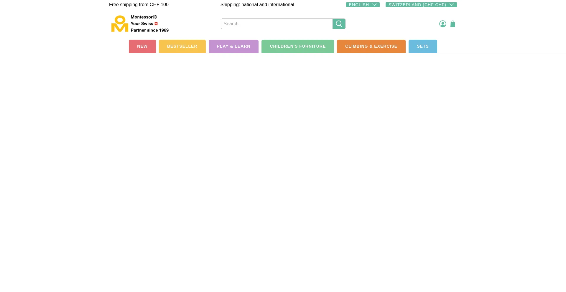 Website screenshot of Montessori.store