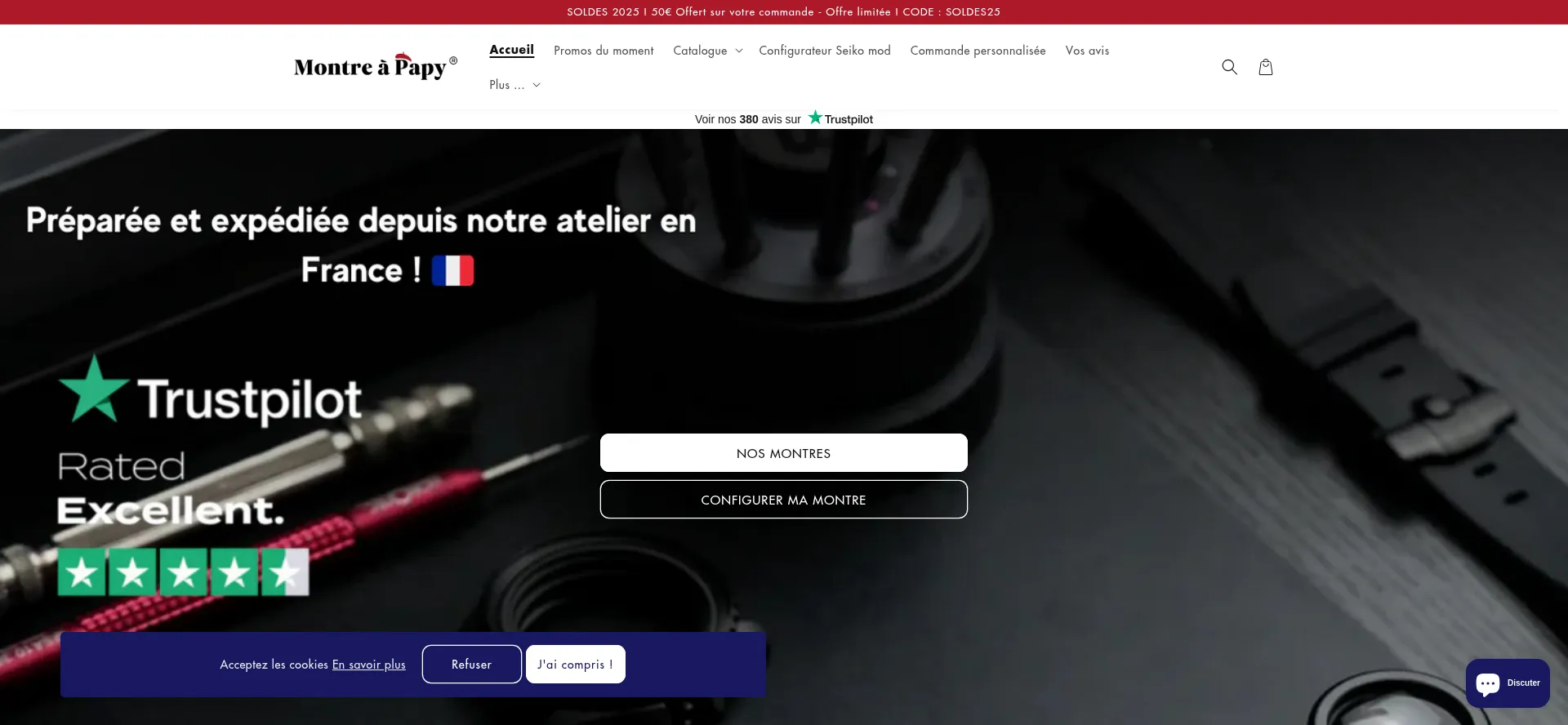 Website screenshot of Montreapapy.fr