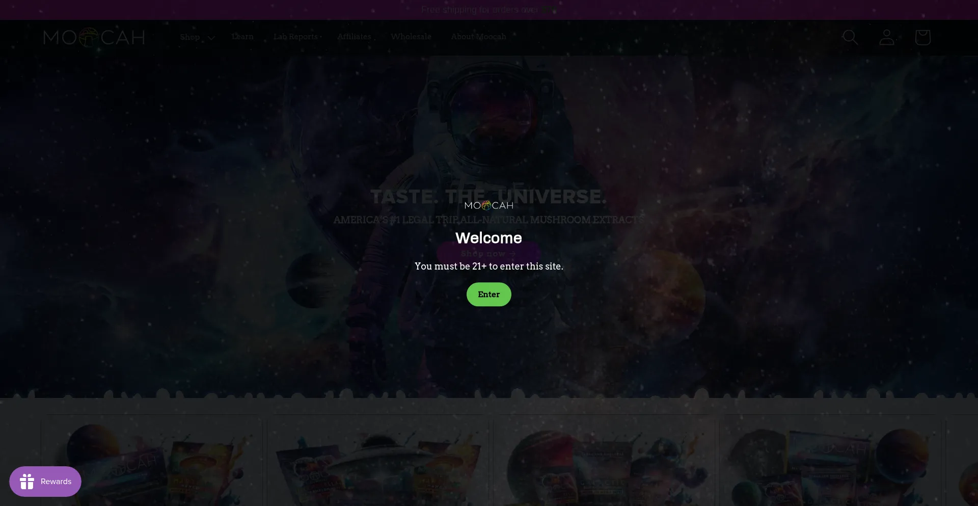 Website screenshot of Moocahworld.com