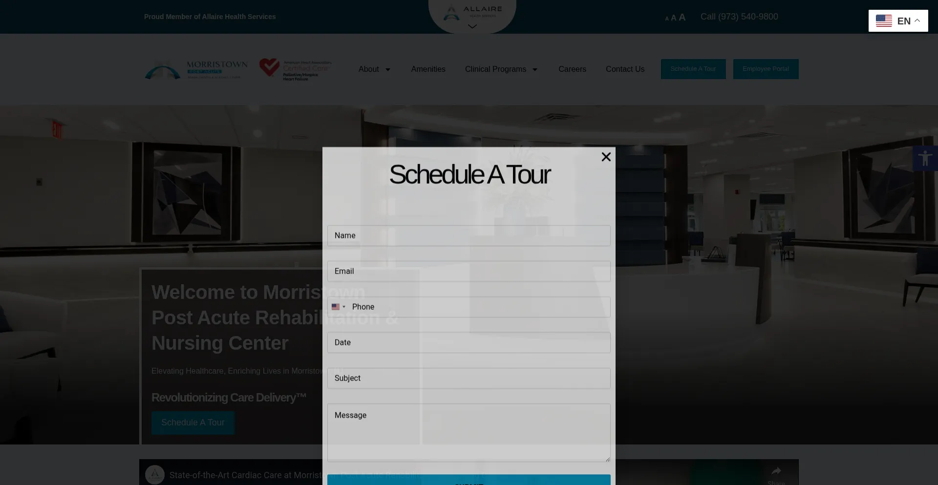Website screenshot of Morristownhc.com