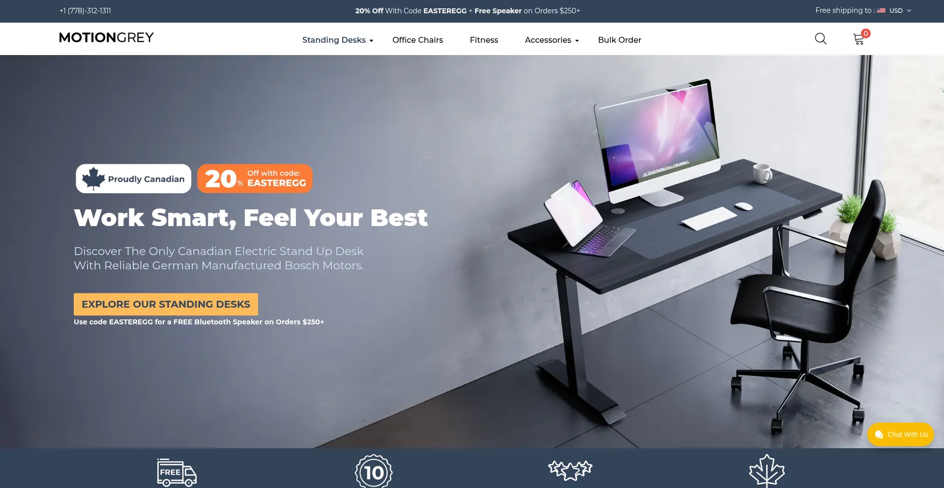 Website screenshot of Motiongrey.com