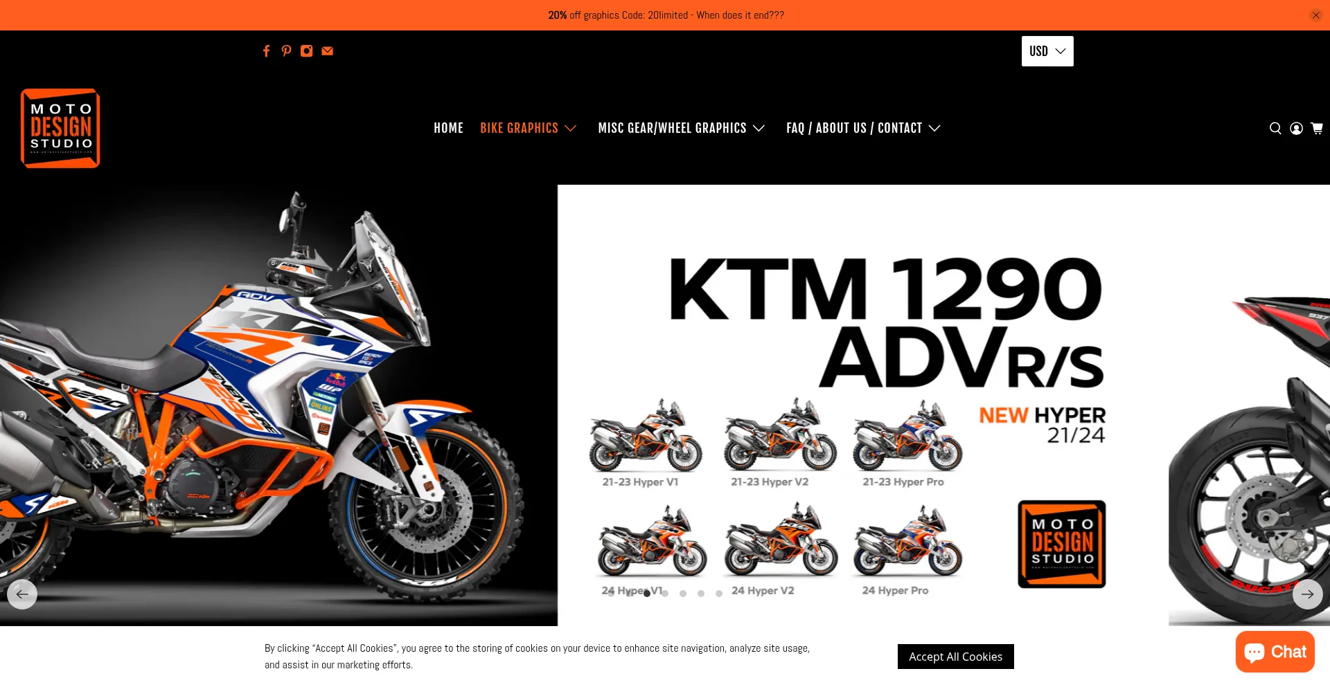 Website screenshot of Motodesignstudio.com