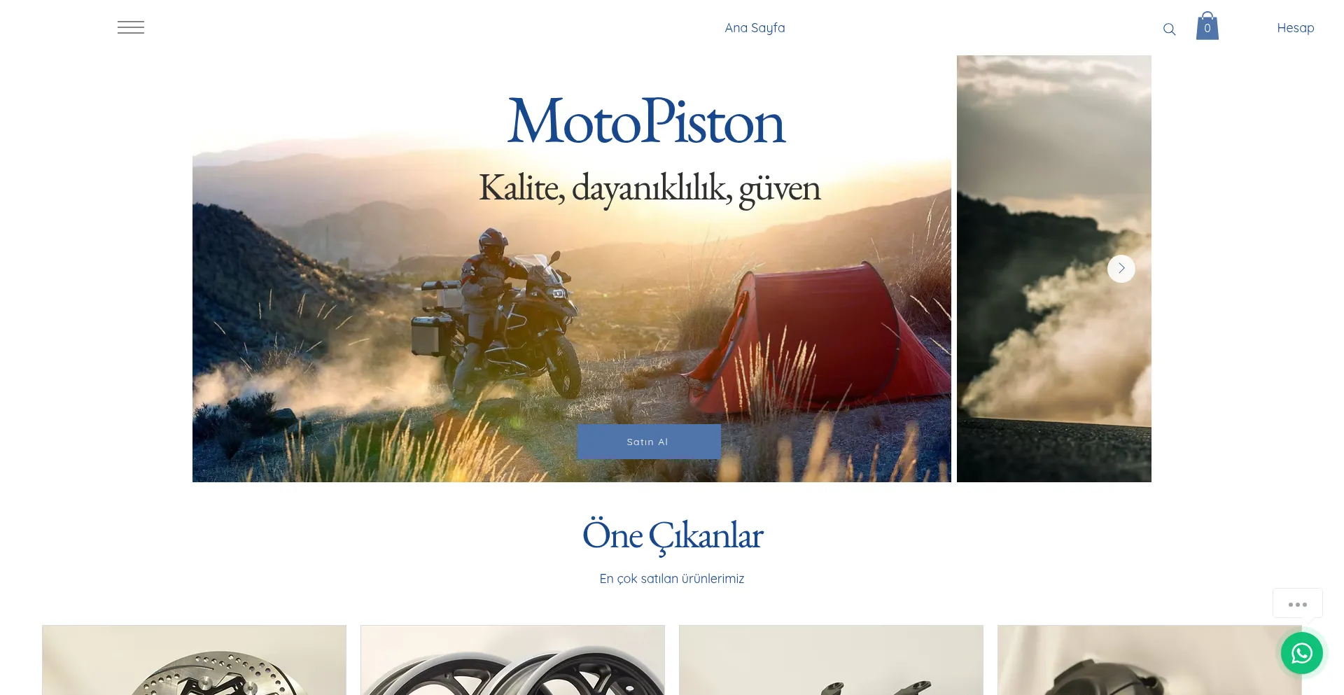 Website screenshot of Motopiston.com