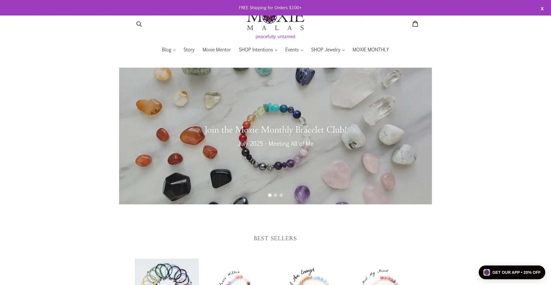 Website screenshot of Moxiemalas.com