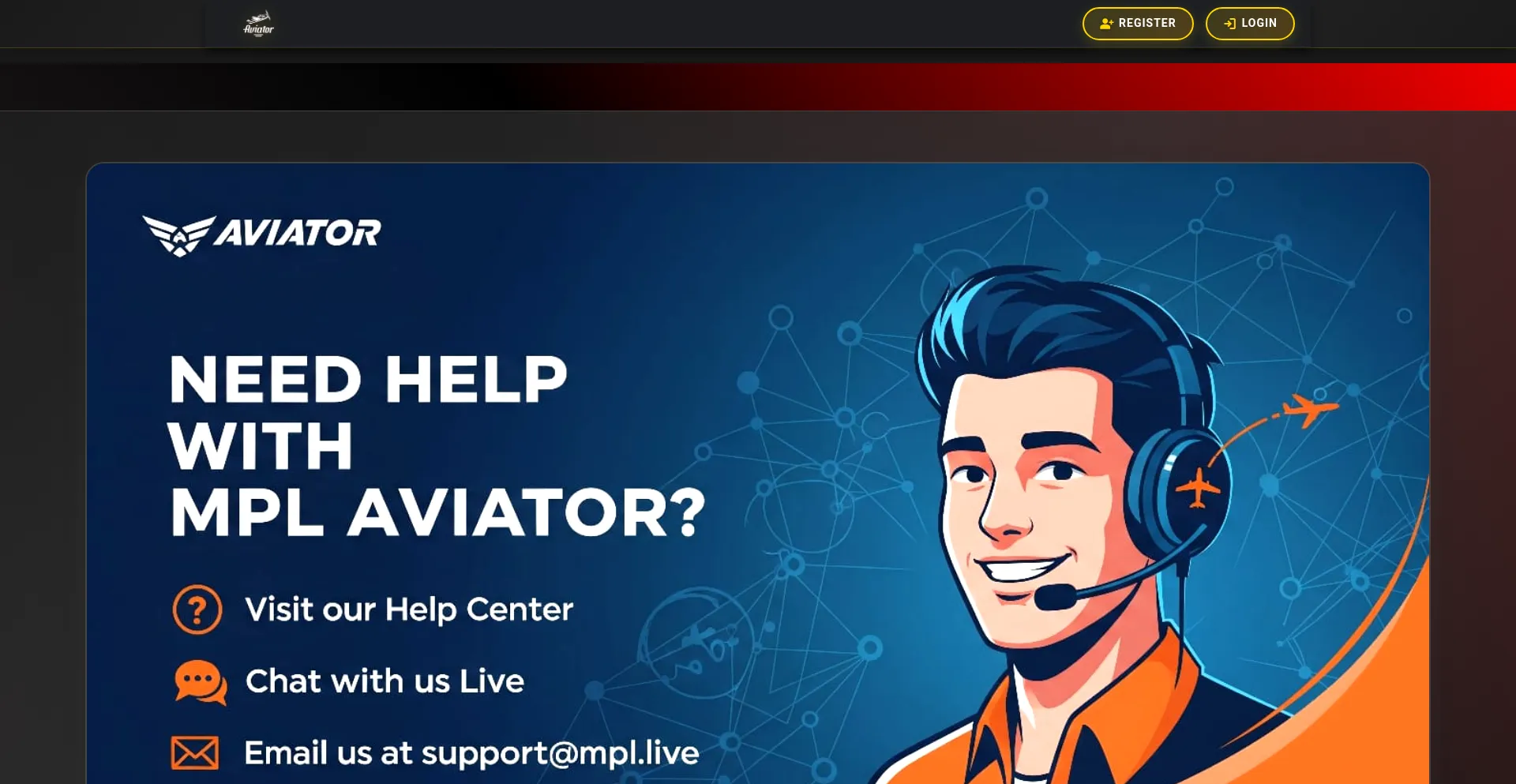 Website screenshot of Mpl-aviator-club.com