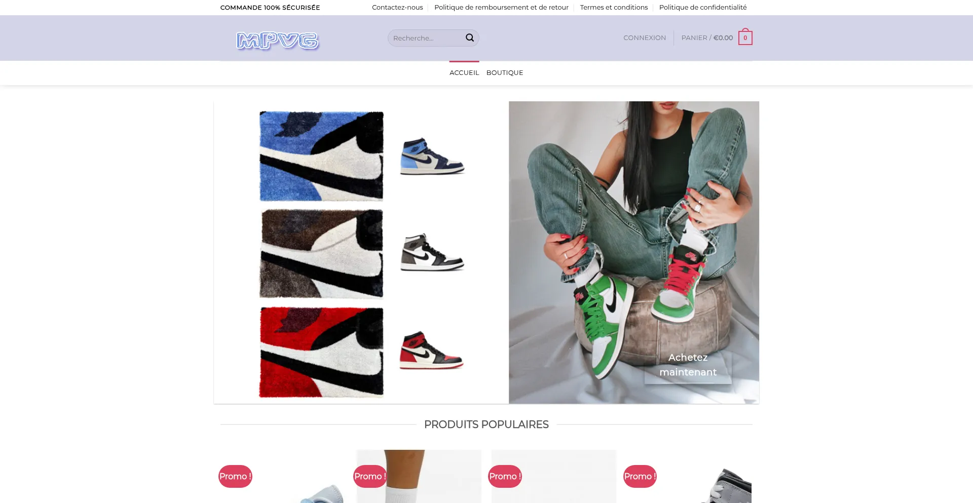 Website screenshot of Mpvg.fr