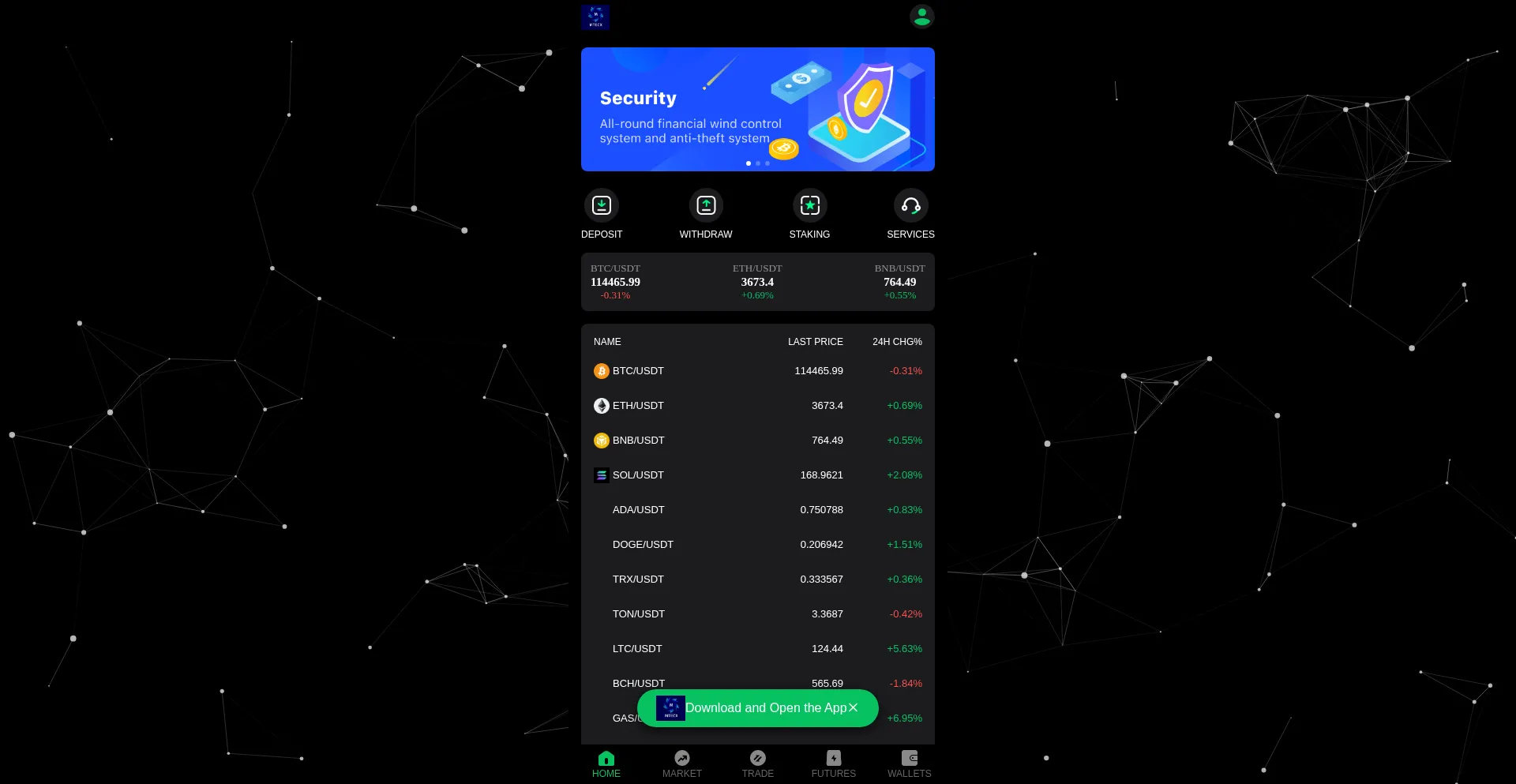 Website screenshot of Mtecx.cc