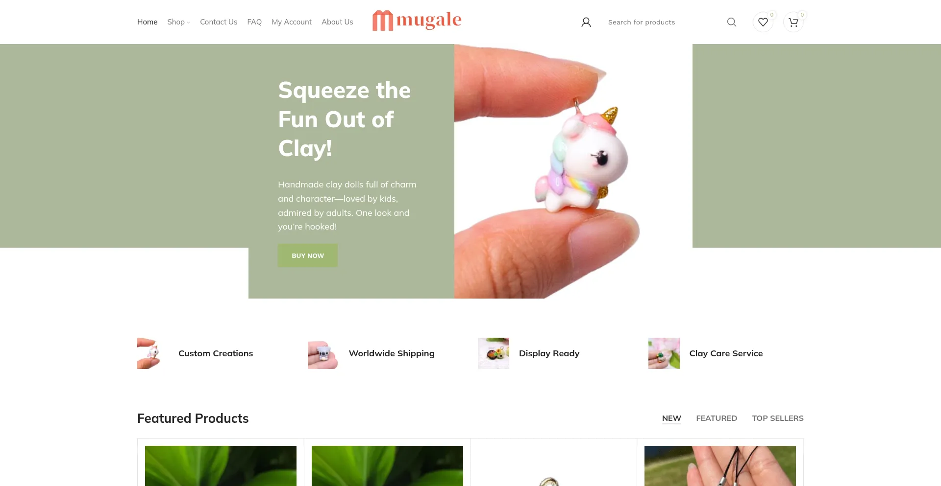 Website screenshot of Mugale.com