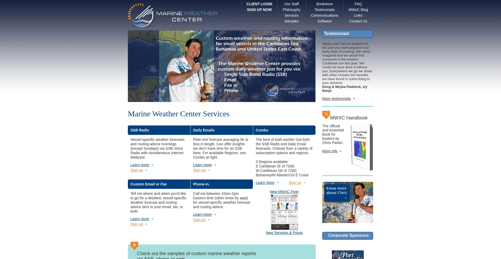 Website screenshot of Mwxc.com