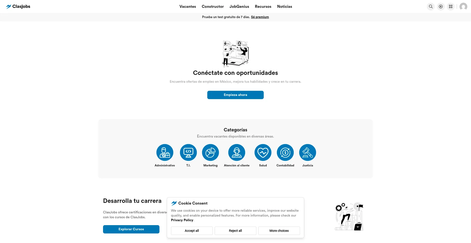Mx.clasjobs.com Screenshot