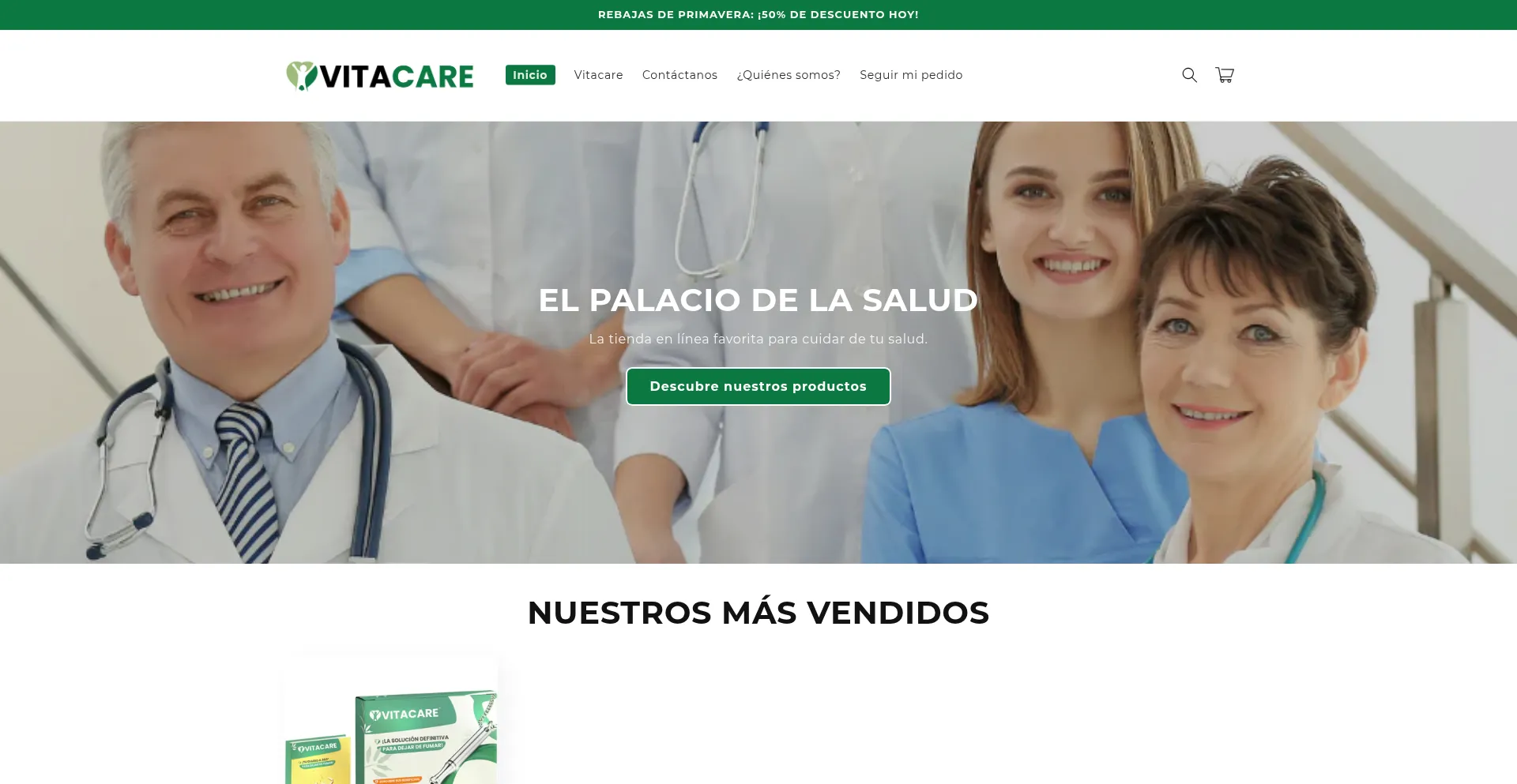 Website screenshot of Mx-vitacare.com