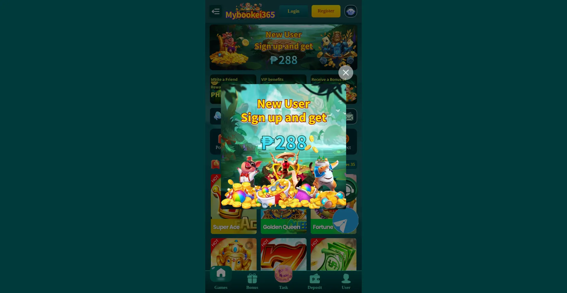 Website screenshot of Mybookei365.vip