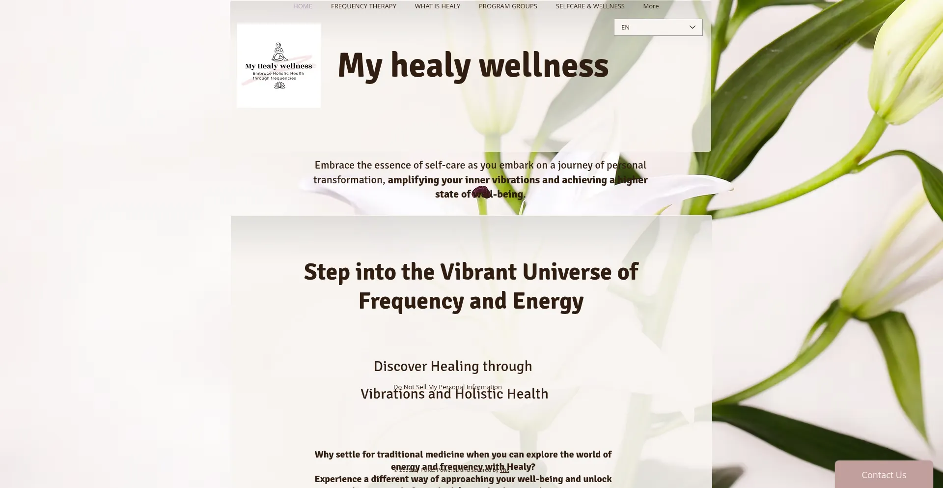 Website screenshot of Myhealywellness.com
