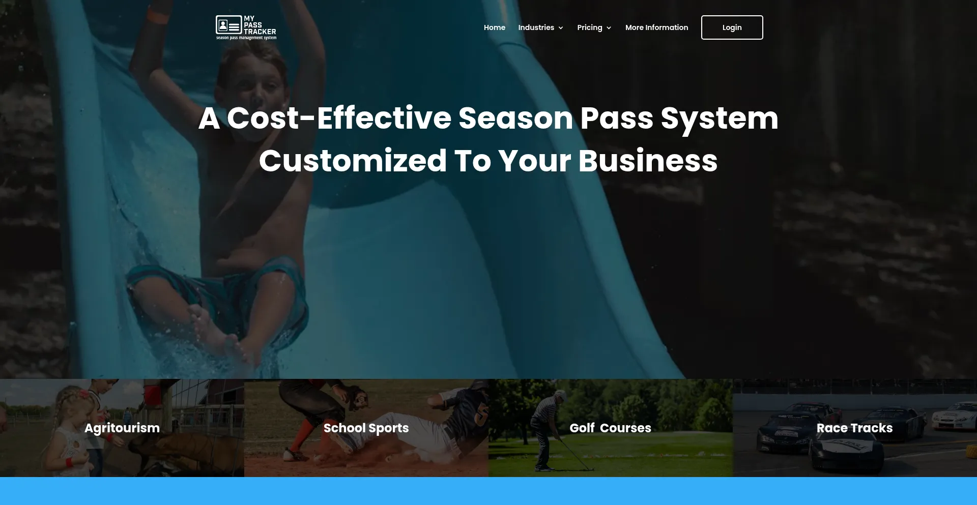Website screenshot of Mypasstracker.com