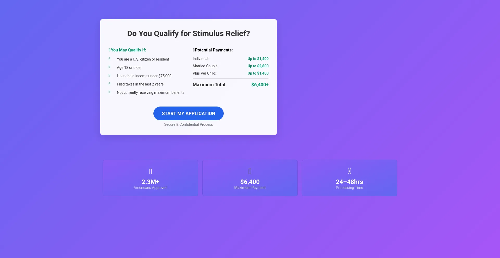 Website screenshot of Myreliefportal.com