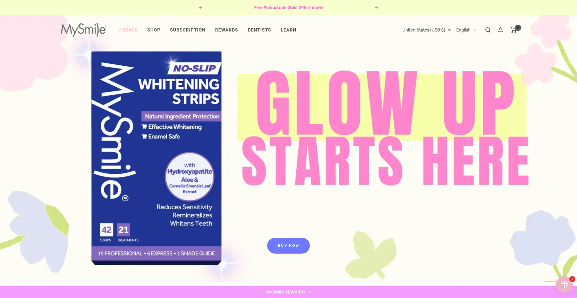 Website screenshot of Mysmilesteeth.com