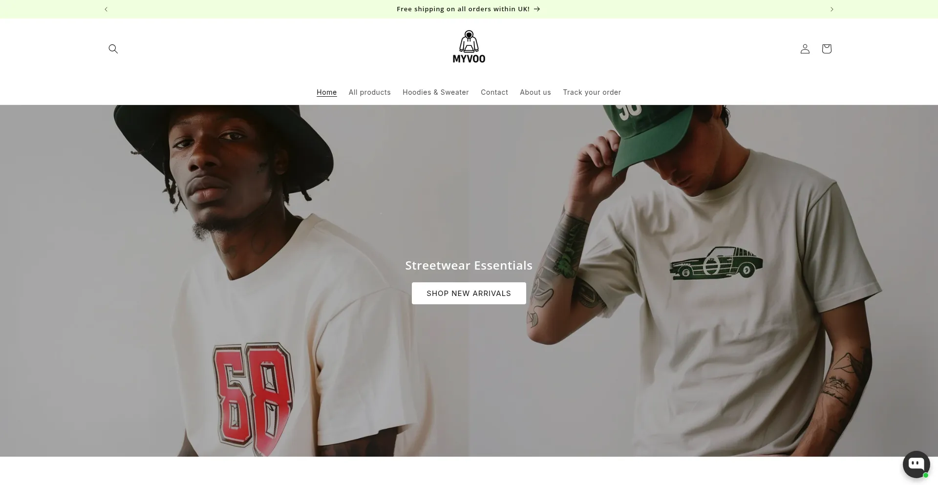 Website screenshot of Myvoo.co.uk