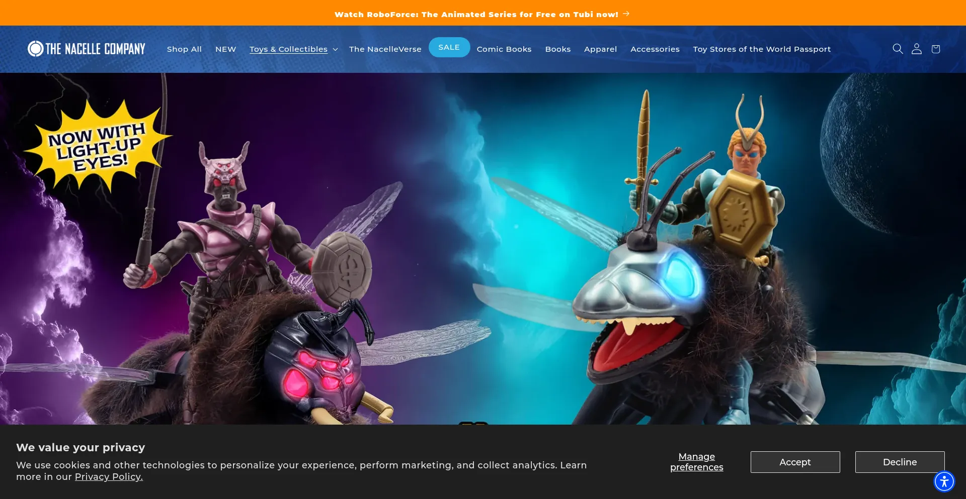 Website screenshot of Nacellestore.com