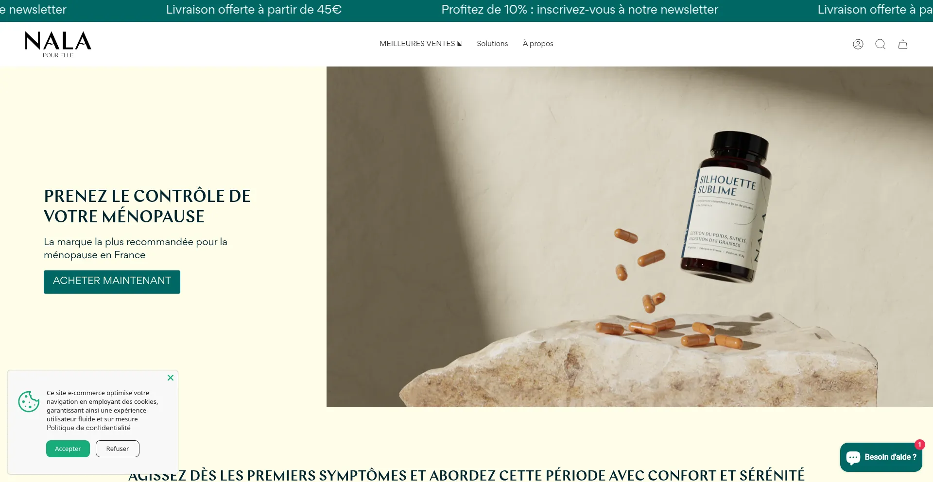 Website screenshot of Nalapourelle.co