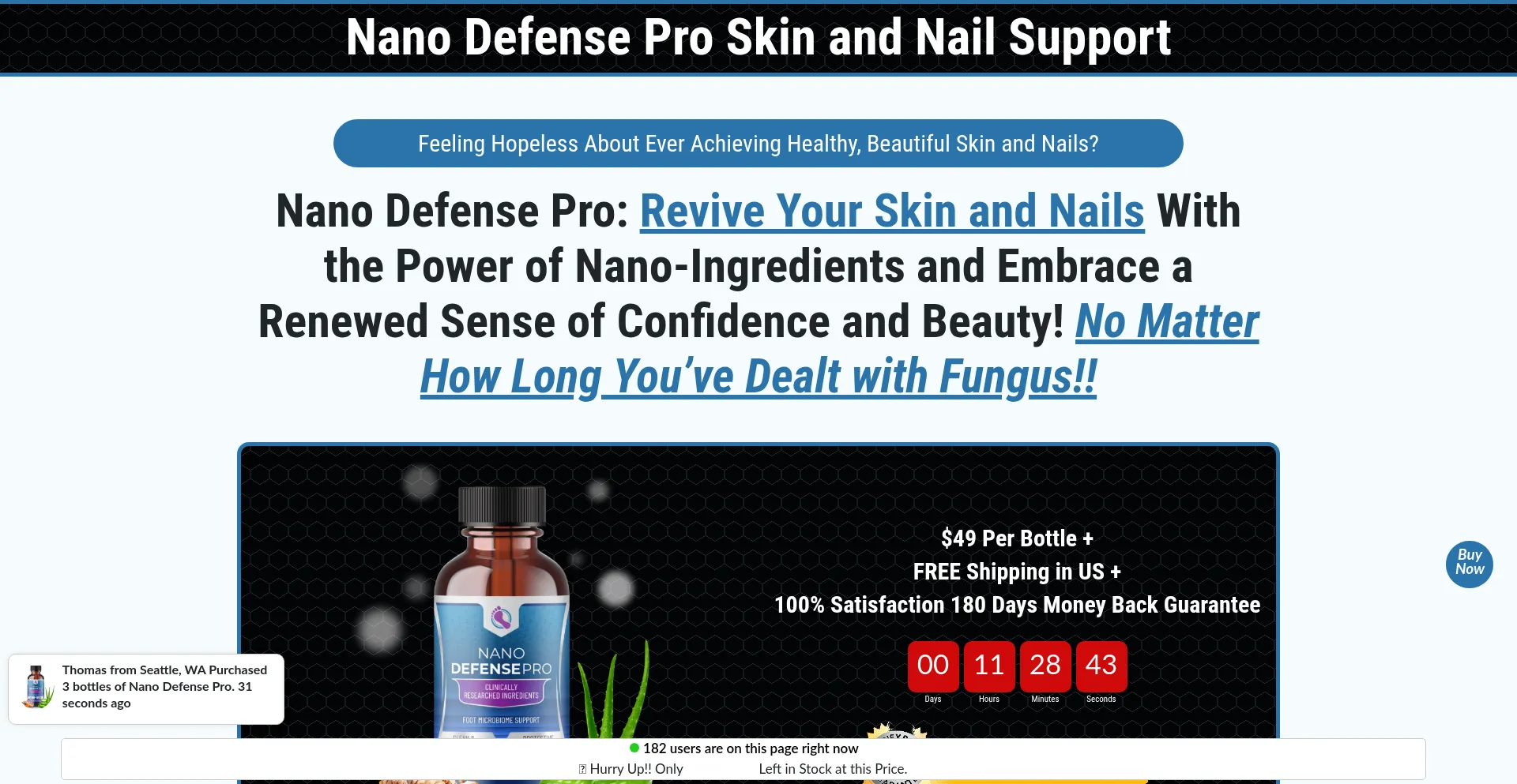 Website screenshot of Nanodeffensepro.com