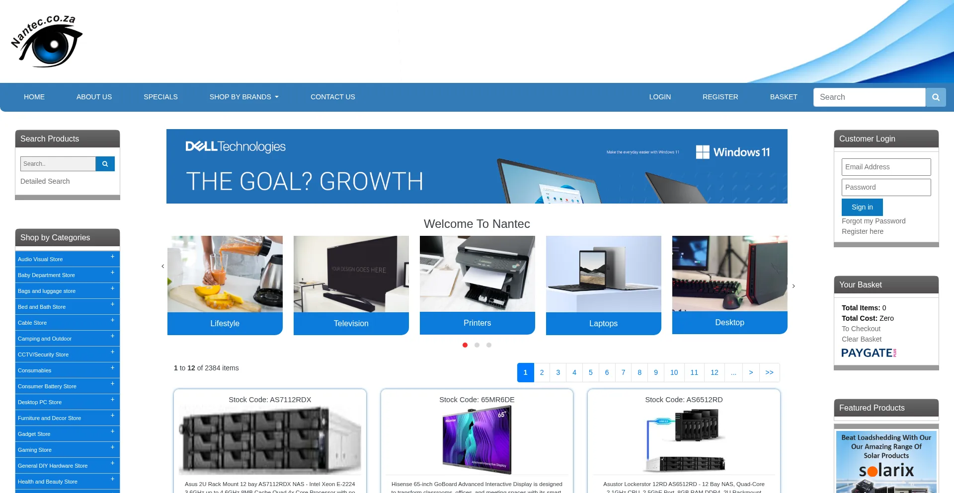 Nantec.co.za Screenshot