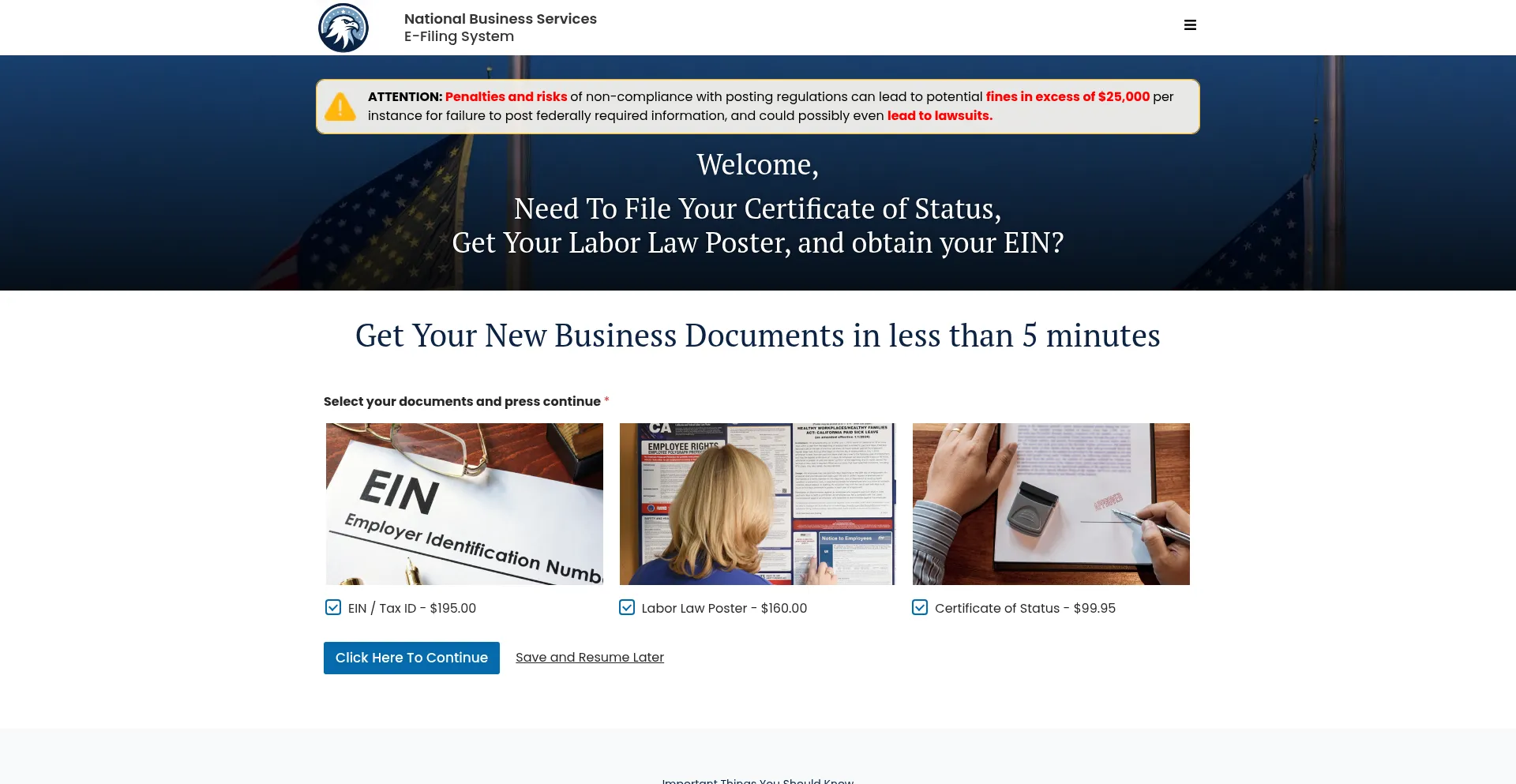 Website screenshot of Natbizservices.com
