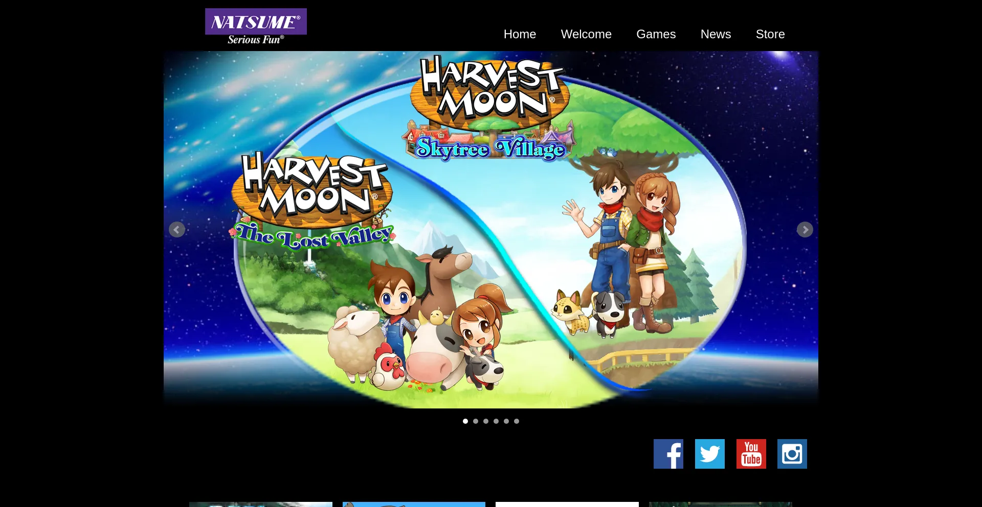 Website screenshot of Natsume.com