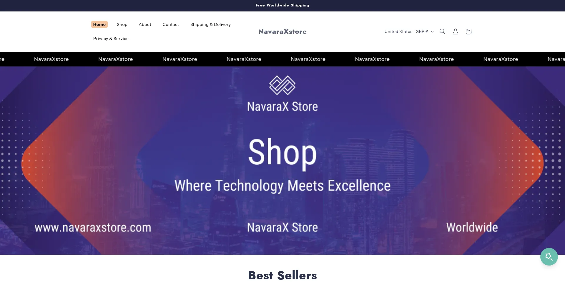 Website screenshot of Navaraxstore.com
