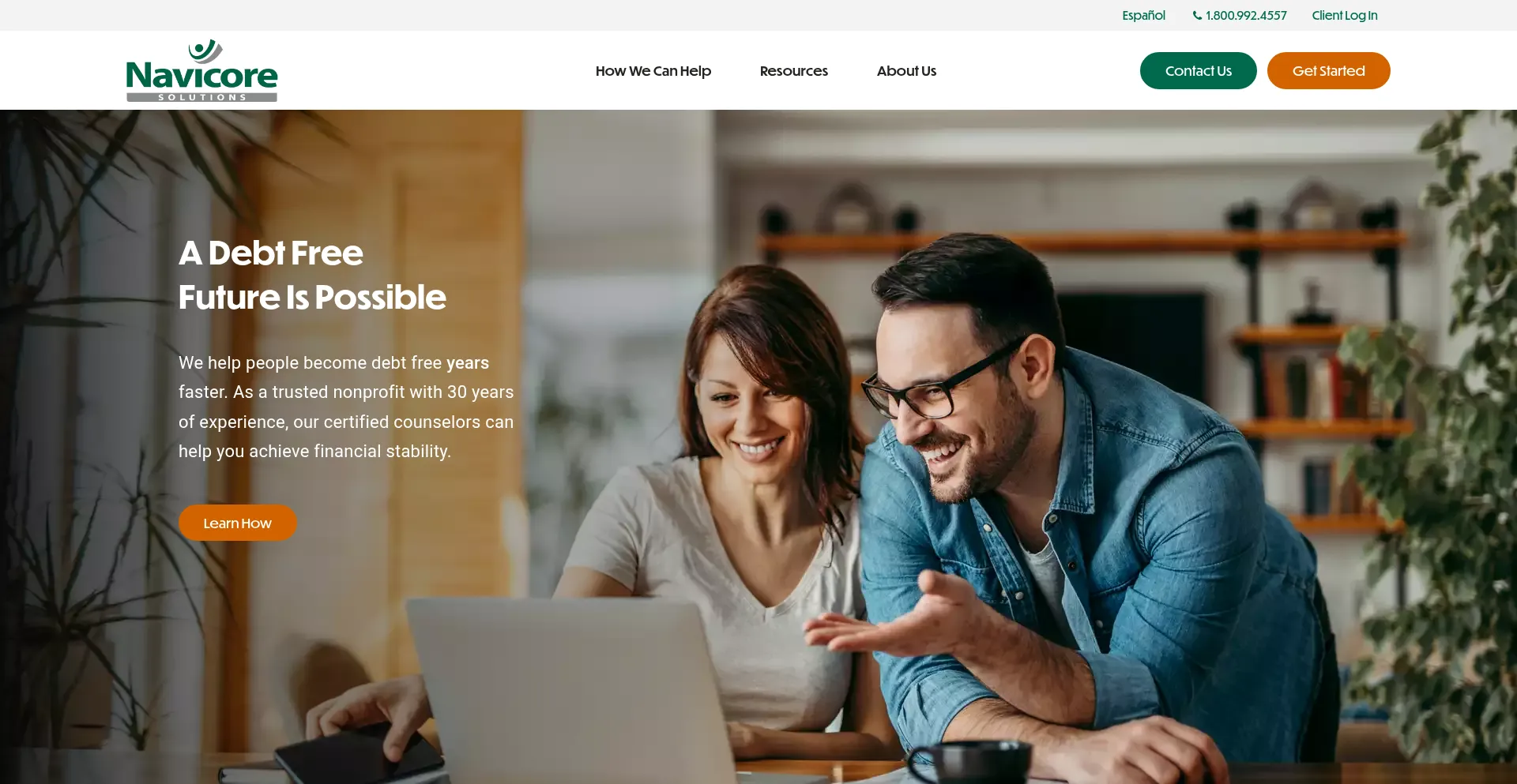 Website screenshot of Navicoresolutions.org